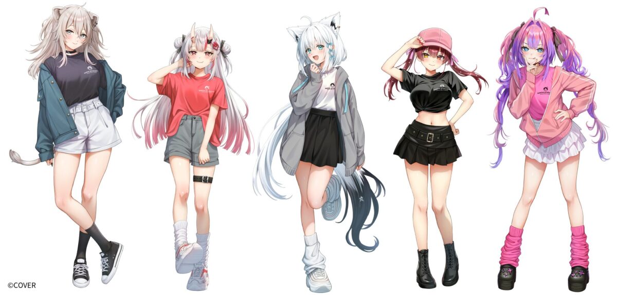 獅白ぼたん
百鬼あやめ
白上フブキ
宝鐘マリン
綺々羅々ヴィヴィ