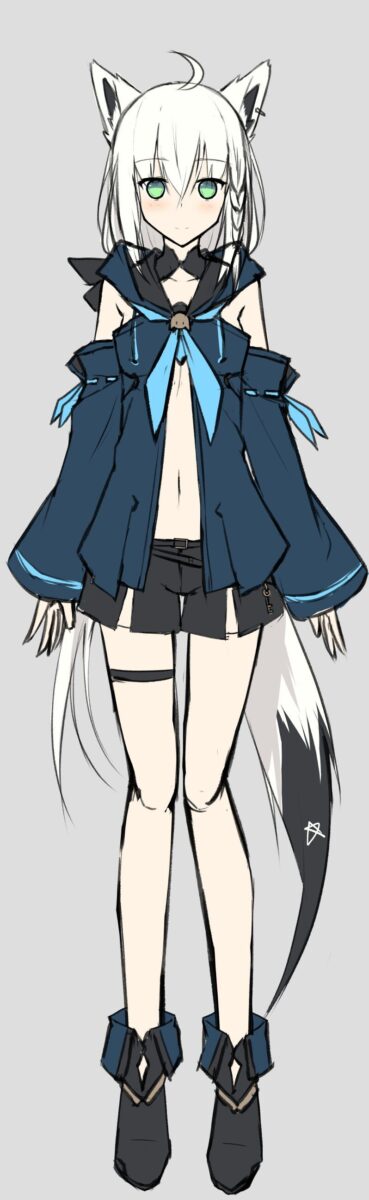 白上フブキ初期案黒