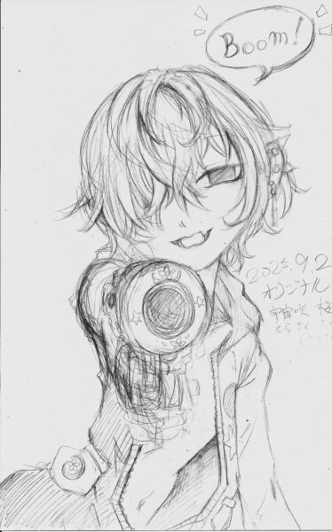 桜咲そら元絵 シャープペン